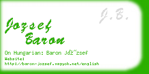 jozsef baron business card